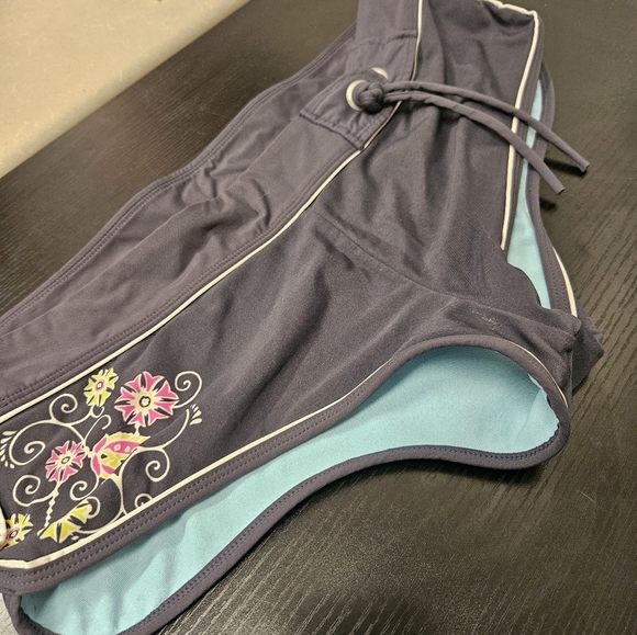 ATHLETA - Gray Boyshort Swim Bikini Bottom Sz. Lg. - Picture 1 of 5